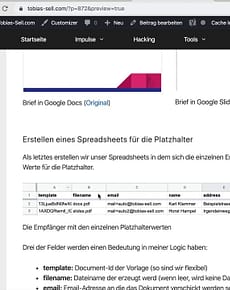 Serienbriefe mit Google Docs/Suite erstellen